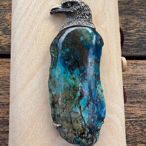 Winged Ones, Eagle Chrysocolla Necklace